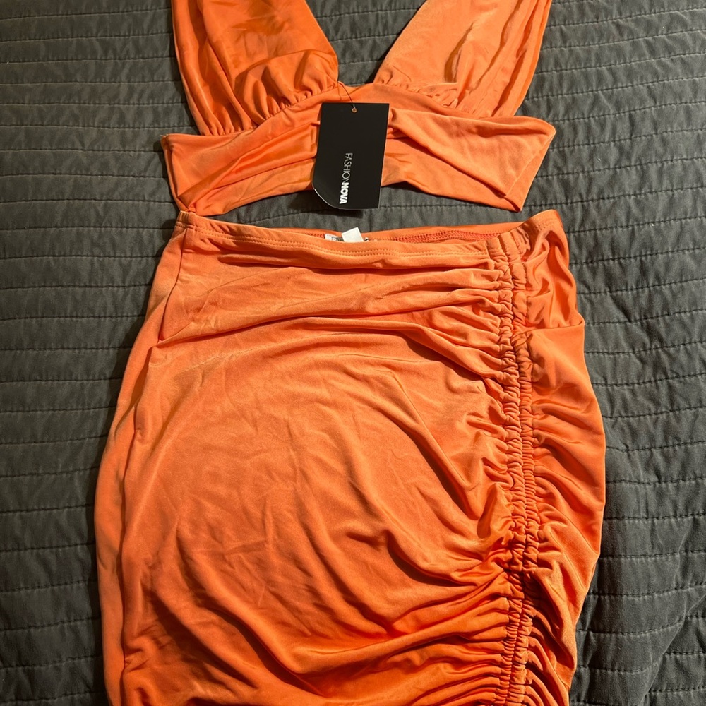 Fashion Nova Orange Mini Dress